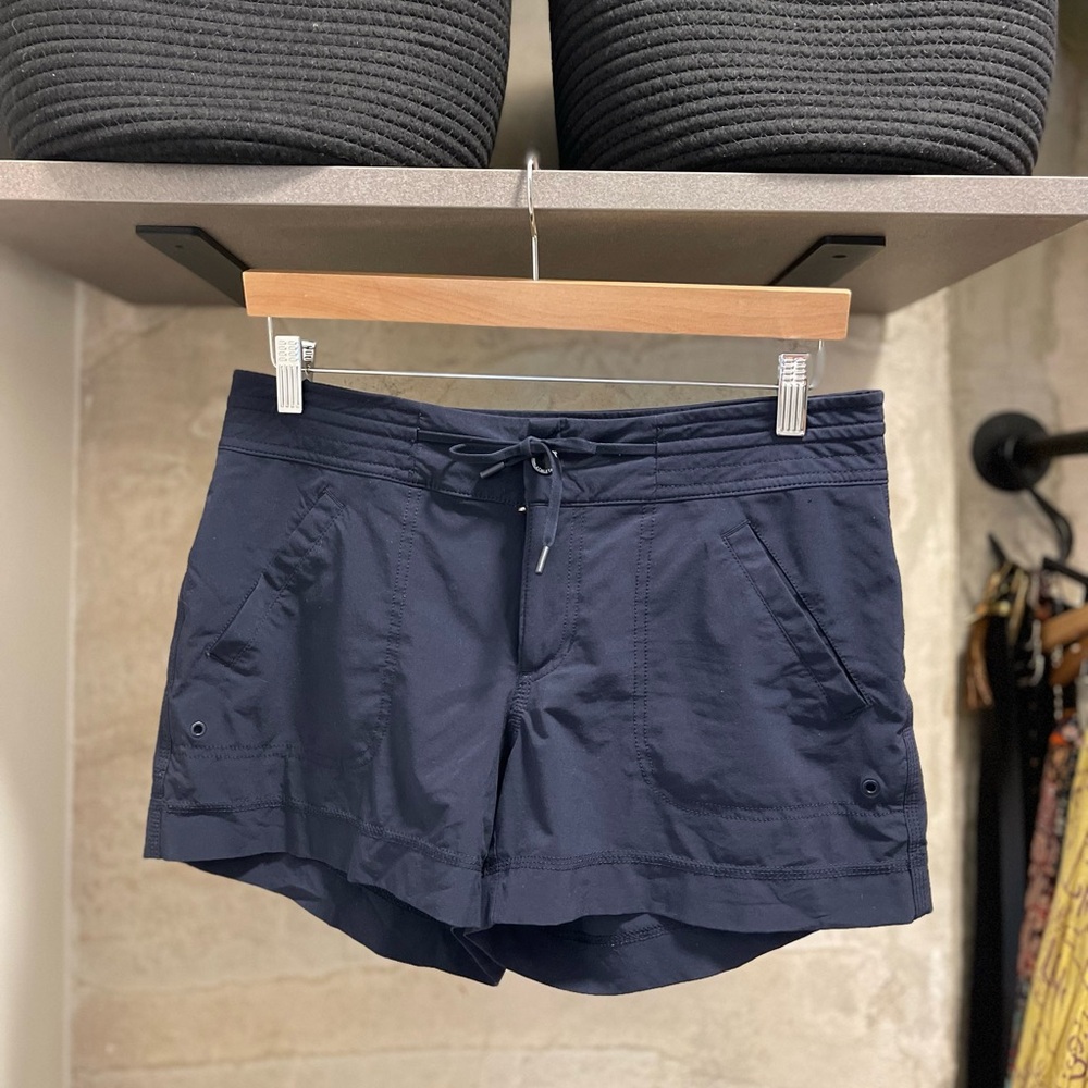 Athleta Blue Athletic Shorts Lightweight Drawstring